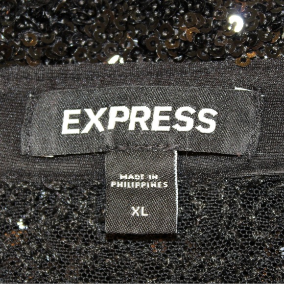 Express black sequins shirt (women’s XL) - Picture 9 of 10